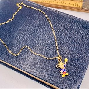 Vintage Mickey Mouse Disney necklace gold chain classic pendant